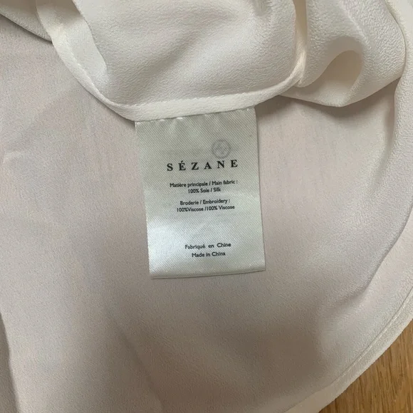 Sezane Lucie tank top blouse ecru 32 - Picture 3 of 6